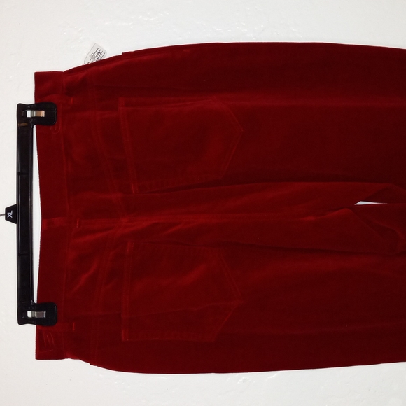Size  12 Liz Claiborne Red Velvet Pants - Picture 2 of 4